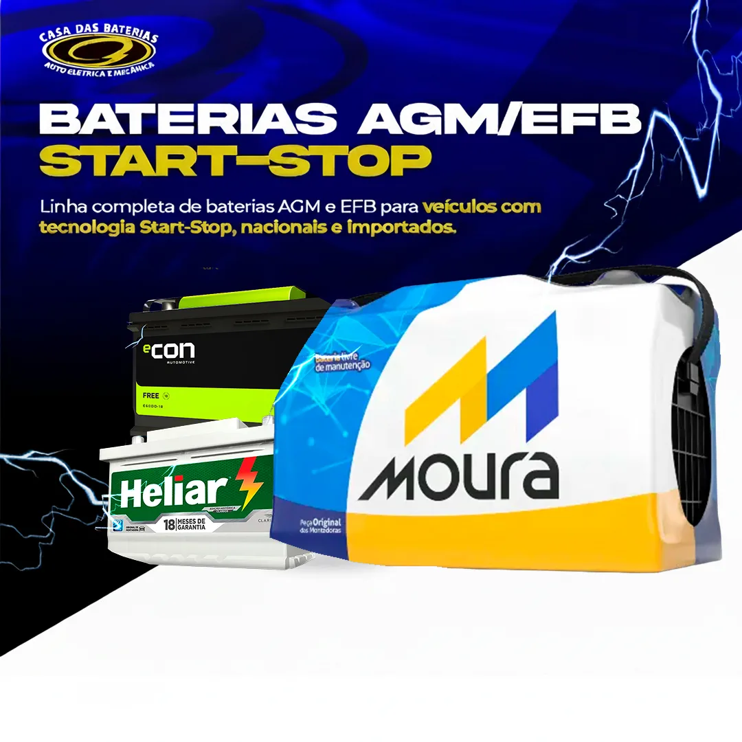 Baterias Start-Stop AGM EFB em Criciúma